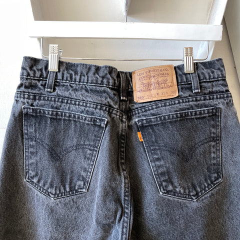 80’s Black Levi's 550 Denim - 30" x 28"
