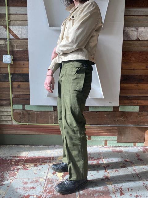 40's WWII Deadstock HBT Trousers - 31" x 33"