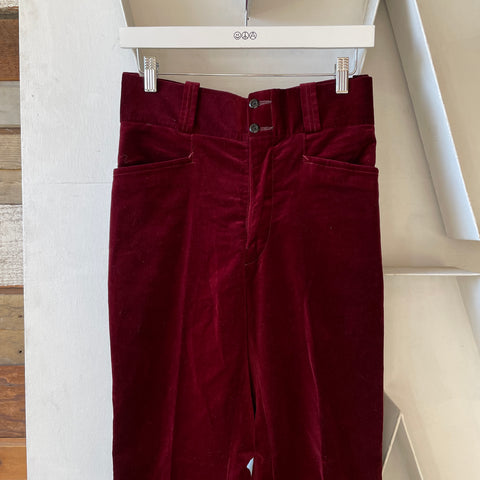 70’s Velvet Flares - 28” x 29.5”