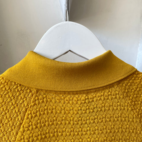 60’s Donegal Textured Knit Polo - Large