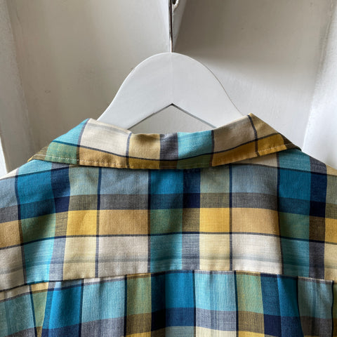 60’s Penney’s Plaid Loop Collar - XL