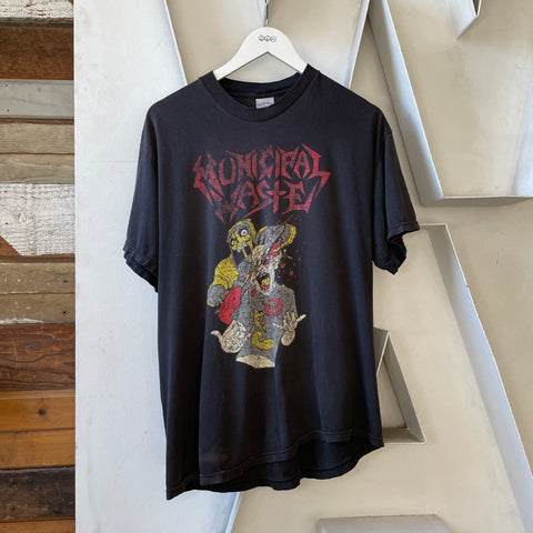 Y2K Municipal Waste Smoke Beer Tee - Large