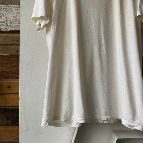 80's Paper Thin White Blank - XL