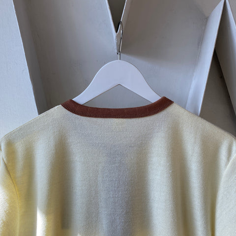 70's Poly Henley - Medium