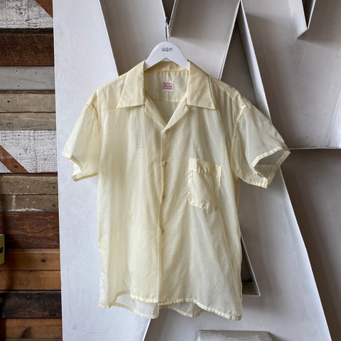 50’s DuPont Sheer Button Down - Large