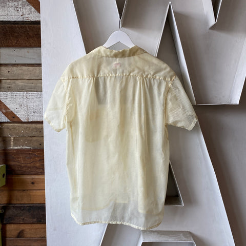 50’s DuPont Sheer Button Down - Large