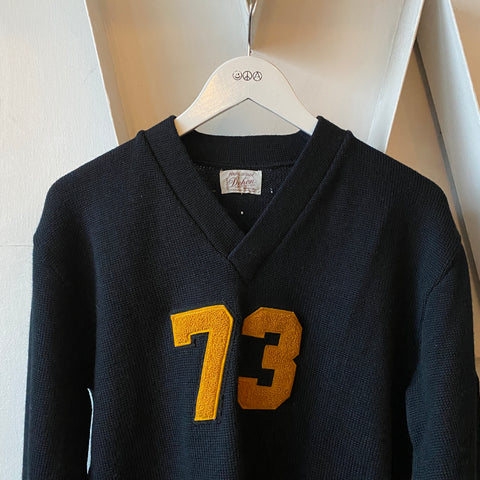 60’s Dehen V-Neck Collegiate Sweater - Large
