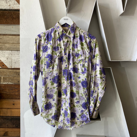 60’s Morning Glory Snap Shirt - Small