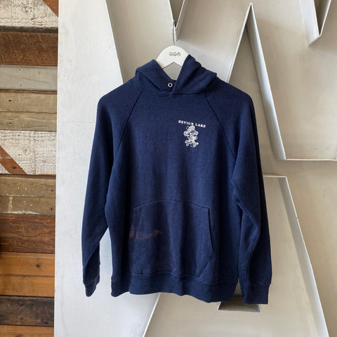 80's Devil’s Lake Raglan Hoodie - Large