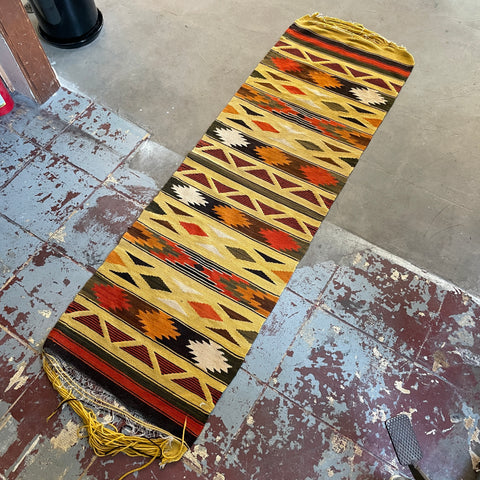 70’s Patterned Runner Rug - 23” x 74”