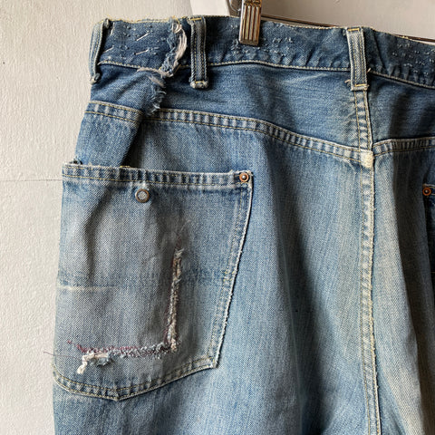 60’s Can’t Bust Em Faded Thrashed Denim - 38” x 28”