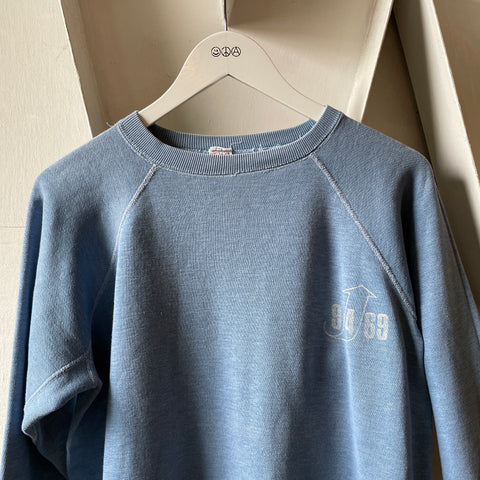 60’s Faded Blue Gusset Crewneck Sweatshirt - Medium