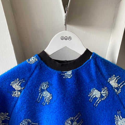 80's Fuzzy Unicorn Crewneck - Small