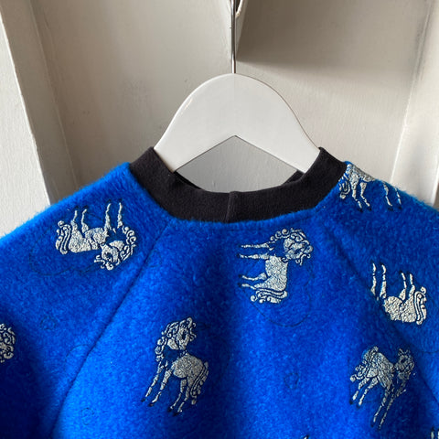 80's Fuzzy Unicorn Crewneck - Small