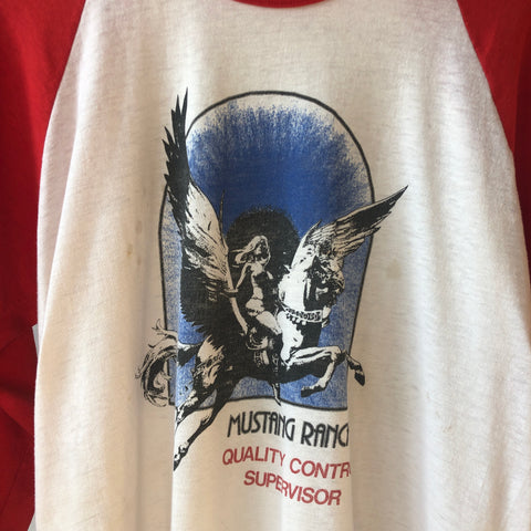 80's Mustang Ranch Raglan - XL