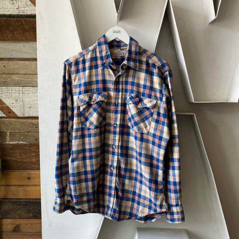 70's Levis Cotton Flannel - Large