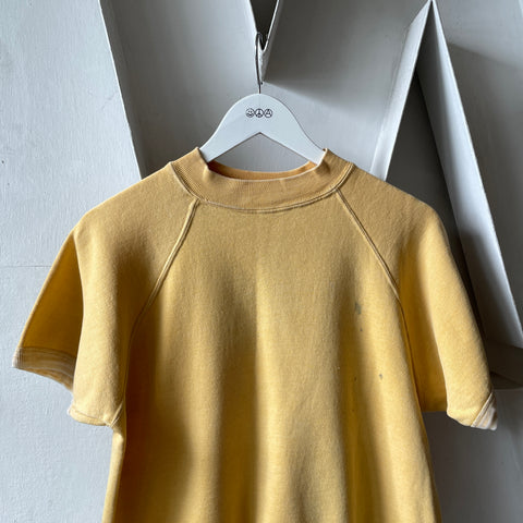 60’s Faded Lemon Short Sleeve Sweatshirt - Medium