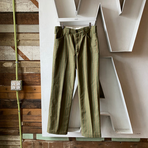 60's Striped Flared Trousers - 32” x 30”