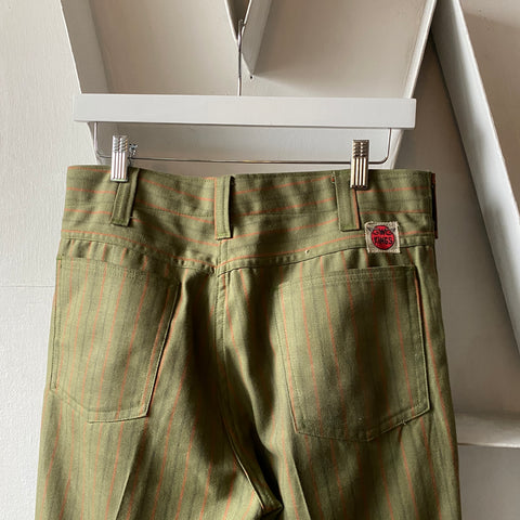 60's Striped Flared Trousers - 32” x 30”