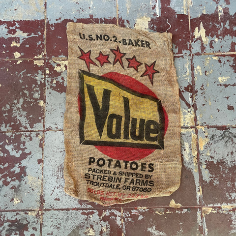 50’s Burlap Potato Sack - OS