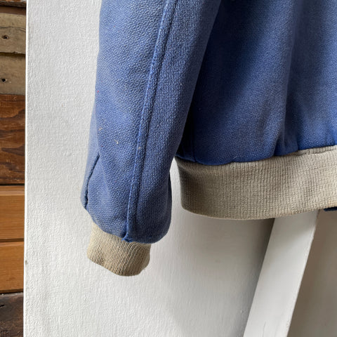60’s Faded Blue Varsity Jacket - Large