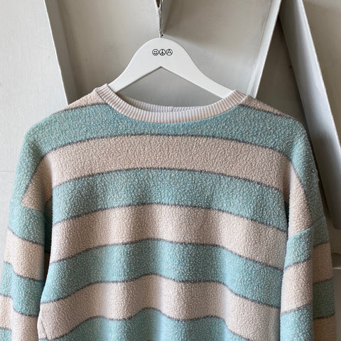 70's Striped Fleece Crewneck - Small