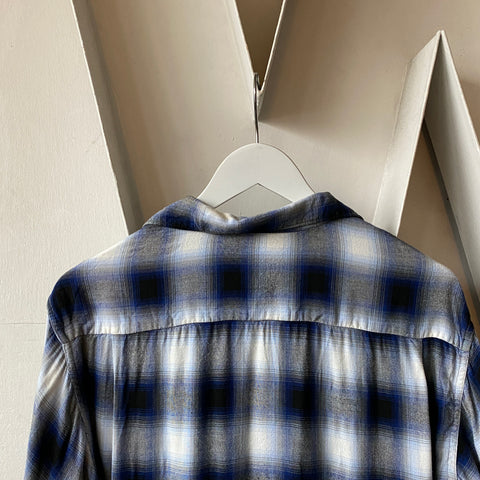 60’s Penney's Rayon Blend Flannel Shirt - Medium