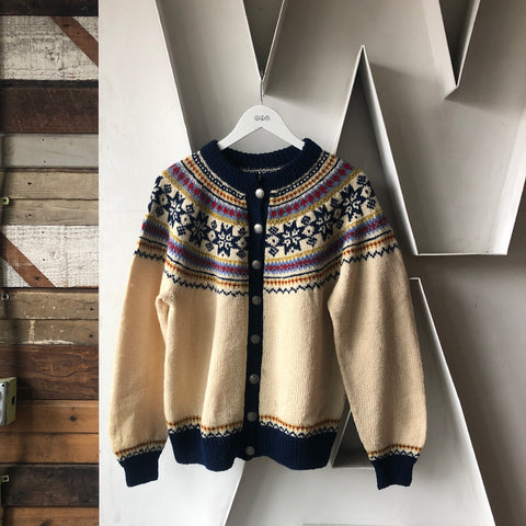 60's Patterned Cardigan - M/L
