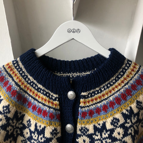 60's Patterned Cardigan - M/L
