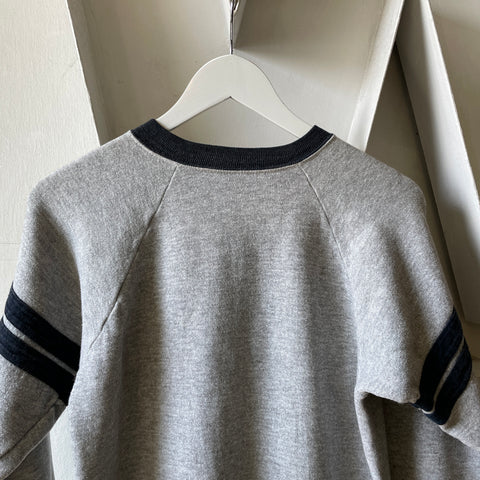 70’s Striped Ringer Crewneck Sweatshirt - Small
