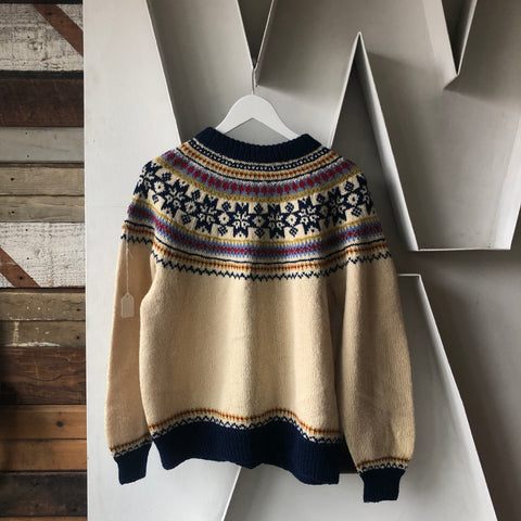 60's Patterned Cardigan - M/L