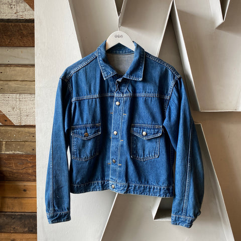 60's 101 Pleated Denim Jacket - Large