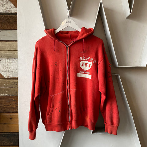 60’s Banks Zip-Up Sweatshirt - Large