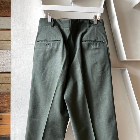 60’s Side Stripe Wool Officer Trousers - 31” x 31”