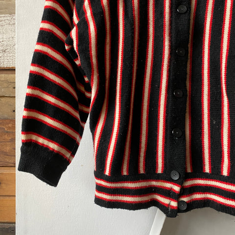 60’s Dolman Sleeve Striped Cardigan - Small