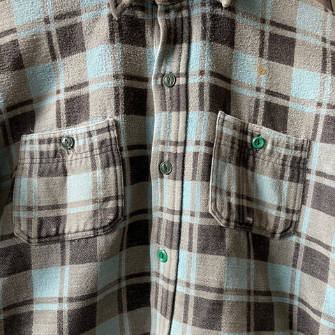 60’s Heavy Cotton Flannel Shirt - Large