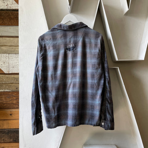 50’s Thrashed Plaid Button Up - Medium