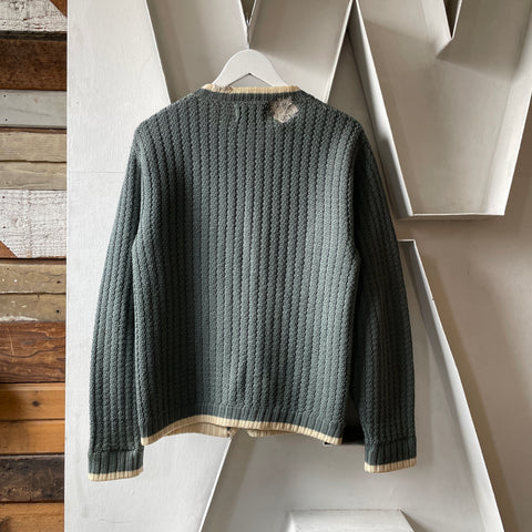60’s Wool Zip Sweater - Medium