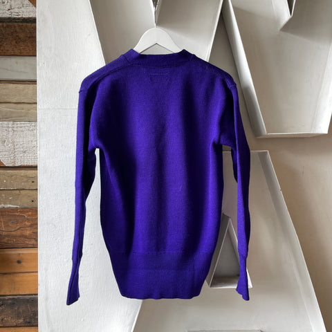 50’s Lasley Knitting Co Purple Varsity Sweater - Medium