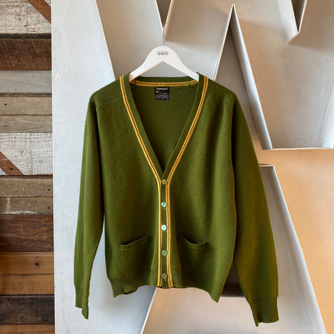 60's Towncraft Green Cardigan - Medium