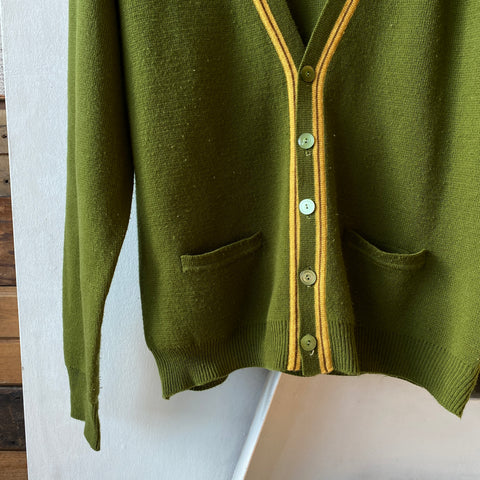 60's Towncraft Green Cardigan - Medium