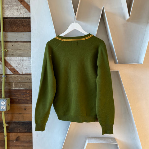 60's Towncraft Green Cardigan - Medium