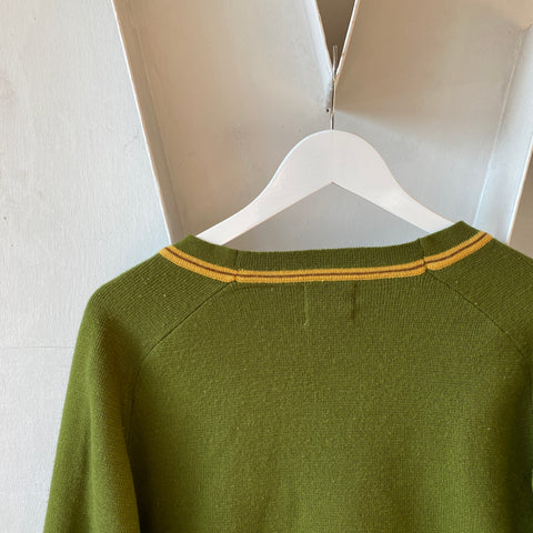 60's Towncraft Green Cardigan - Medium