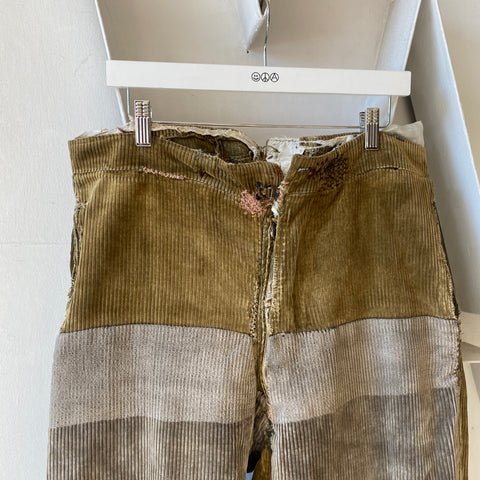 30's Boro Corduroy Trousers - 38” x 29”