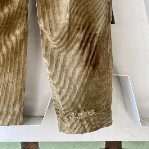 30's Boro Corduroy Trousers - 38” x 29”