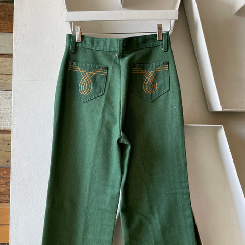 70’s Wards Green Denim - 26” x 28”