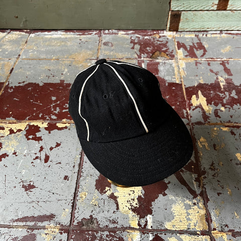 60’s Black Wool Six Panel Cap - 7