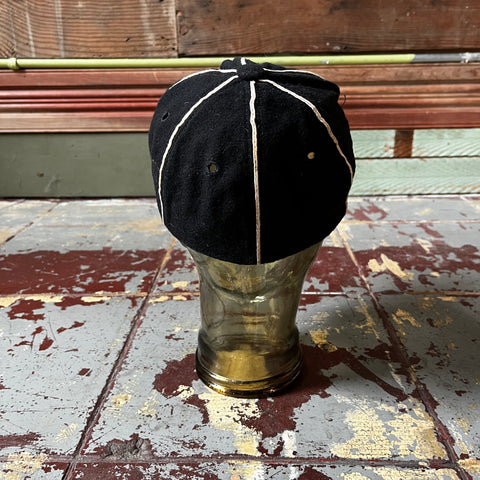 60’s Black Wool Six Panel Cap - 7