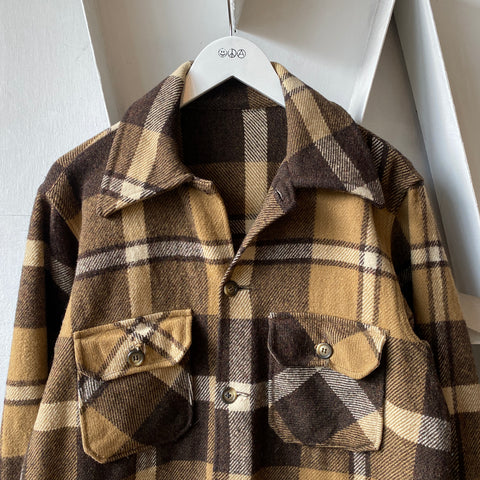 70’s Heavy Wool Flannel - Large