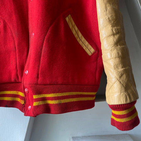 60's Red Varsity Jacket - XL